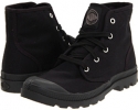 Black/Black Cow Silk Palladium Pampa Hi for Women (Size 8)